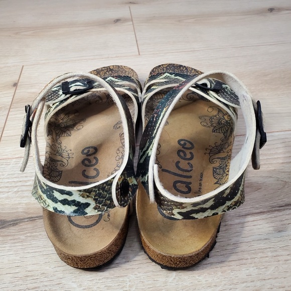 Calceo Colorful Snakeskin Print Sandals - Picture 4 of 8